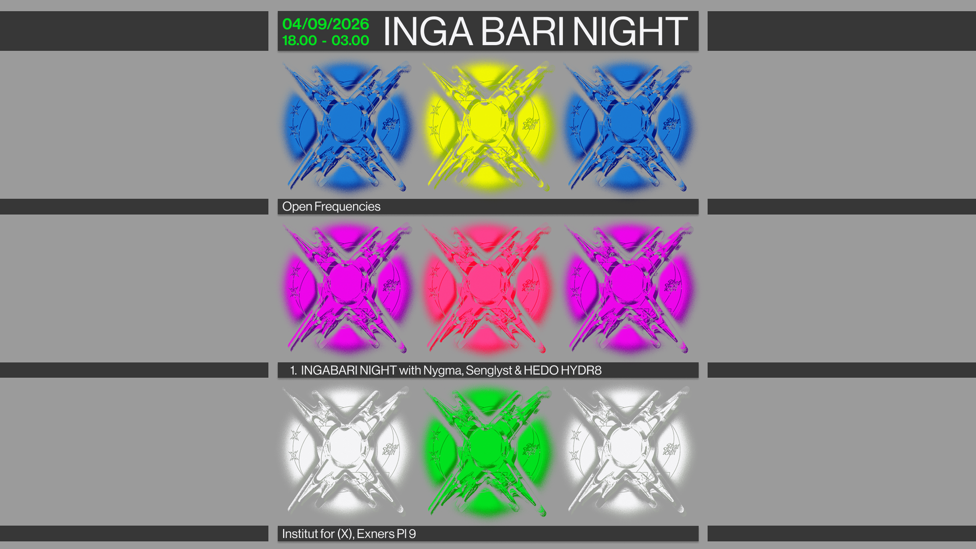 Inga Bari Night + HedoHydr8 + Nygma + Senglyst