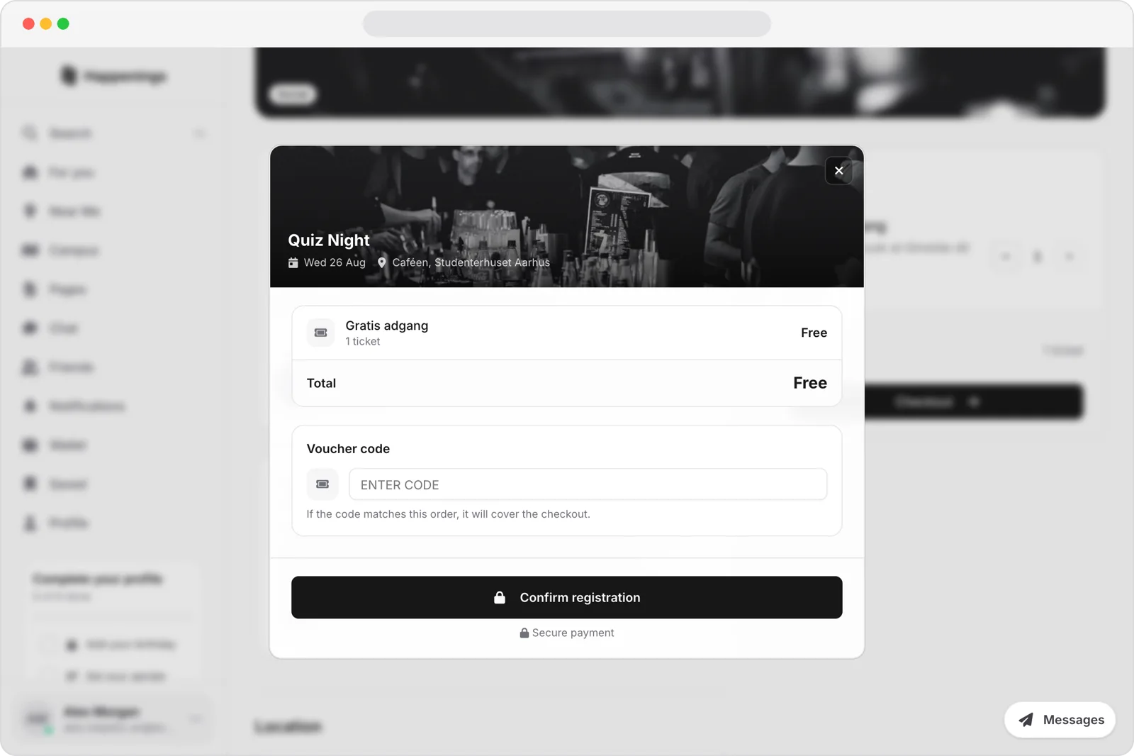 Confirm your registration