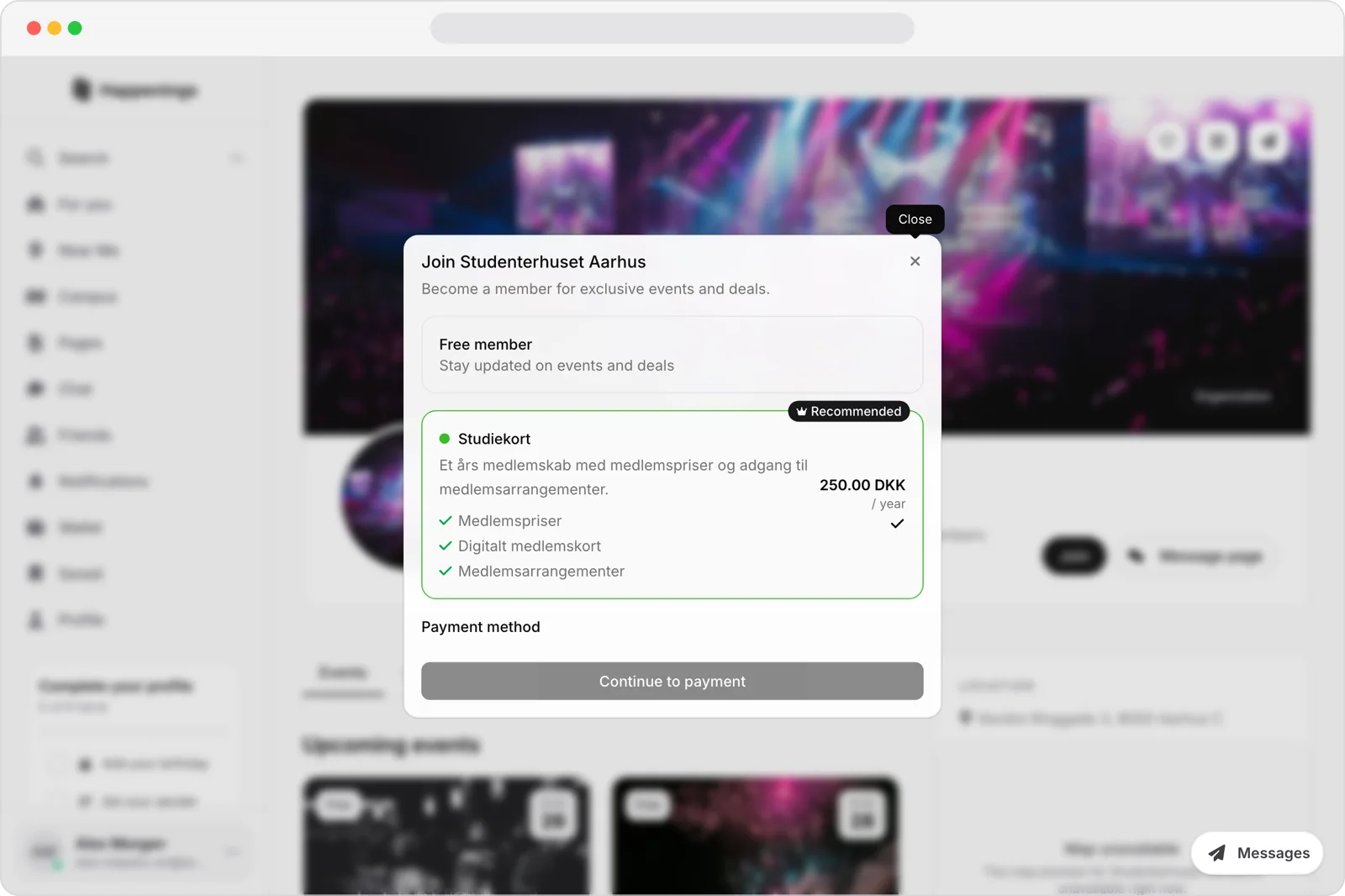 Confirm your membership