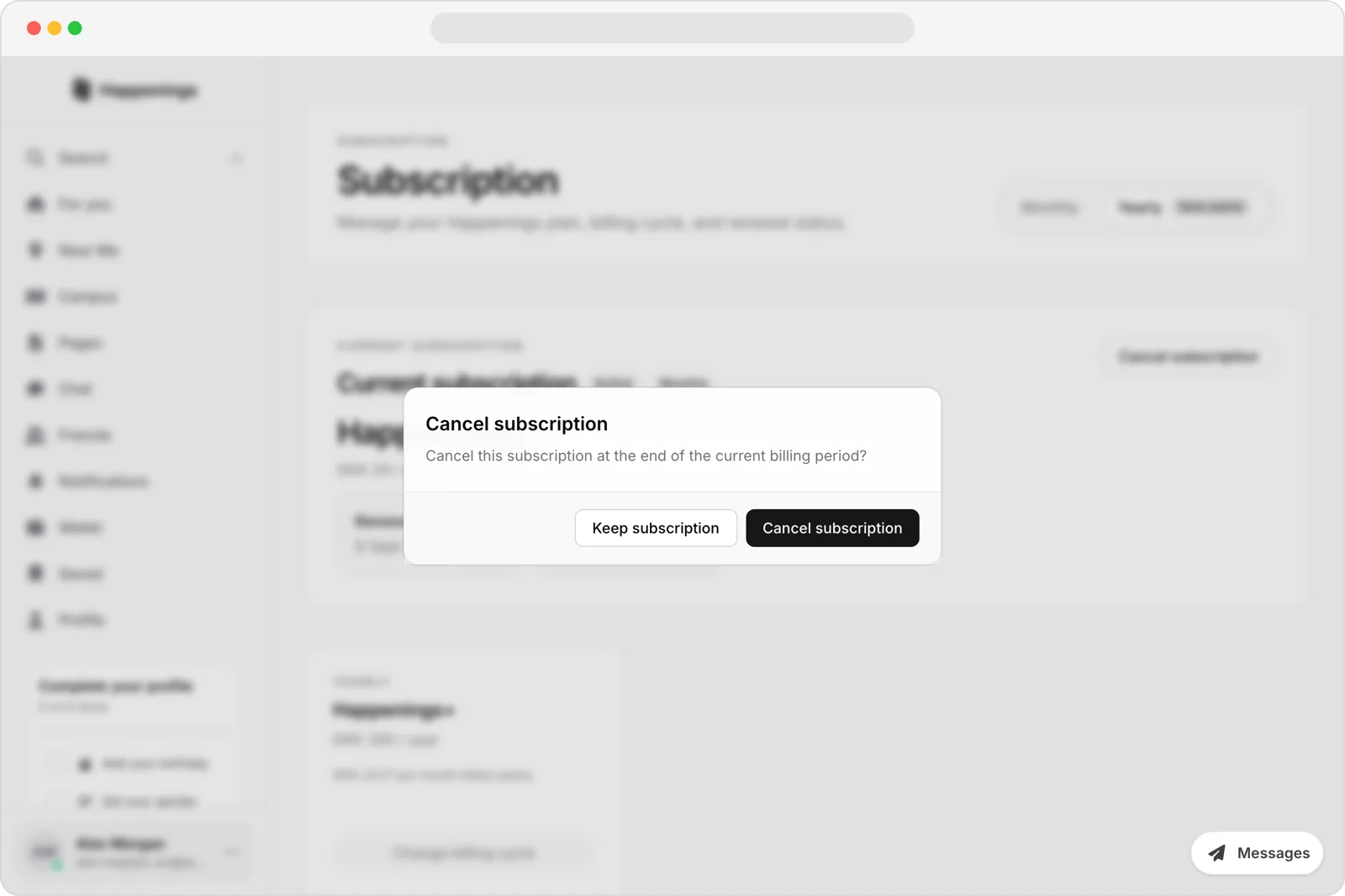 Review the cancellation terms
