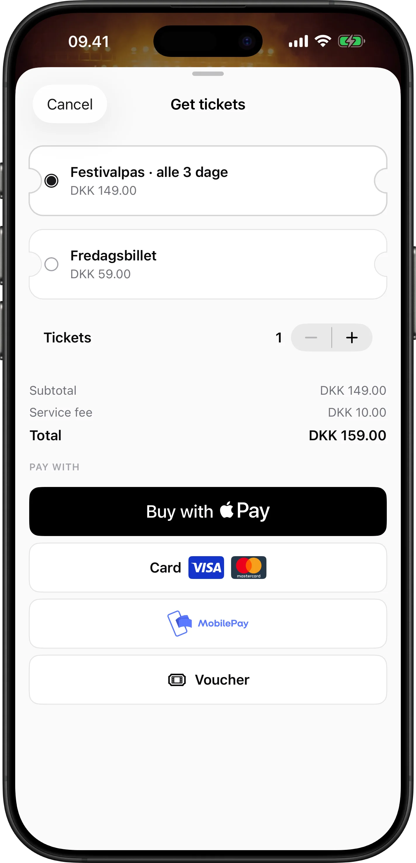 Choose and pay